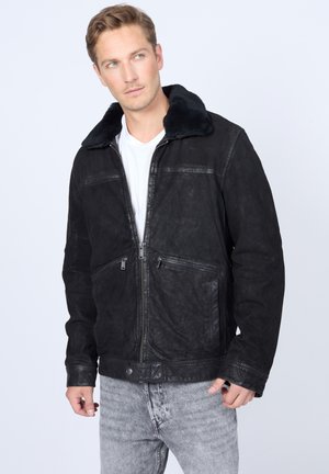 Mustang Lederjacke - black