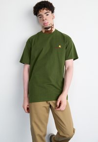 Carhartt WIP AMERICAN SCRIPT - T-Shirt basic - tarragon