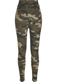 Urban Classics Leggingek - Nadrágok - wood camo