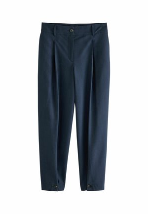 Next, PINSTRIPE BARREL TROUSERS - Trousers - navy