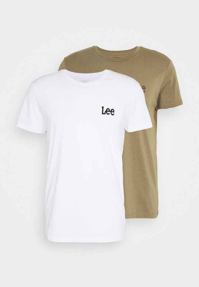 TWIN 2 PACK - T-shirt con stampa - white/green