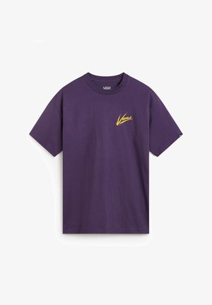 Vans BRUSH SCRIPT LOOSE FIT - T-shirt con stampa - gothic grape