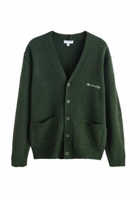 REGULAR FIT - EMBROIDERED CHEST MOTIF  - Cardigan - green
