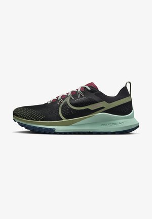REACT PEGASUS TRAIL 4 - Chaussures de running - black/alligator canyon rust/mint foam/valerian blue