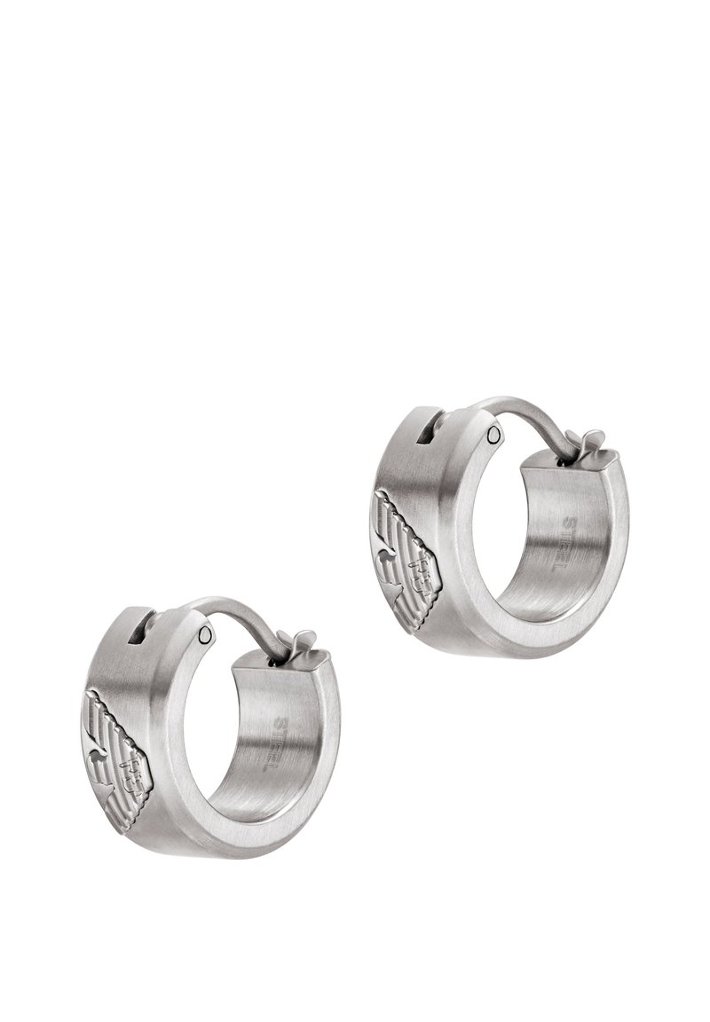 Emporio Armani EAGLE LOGO - Örhänge - silver coloured