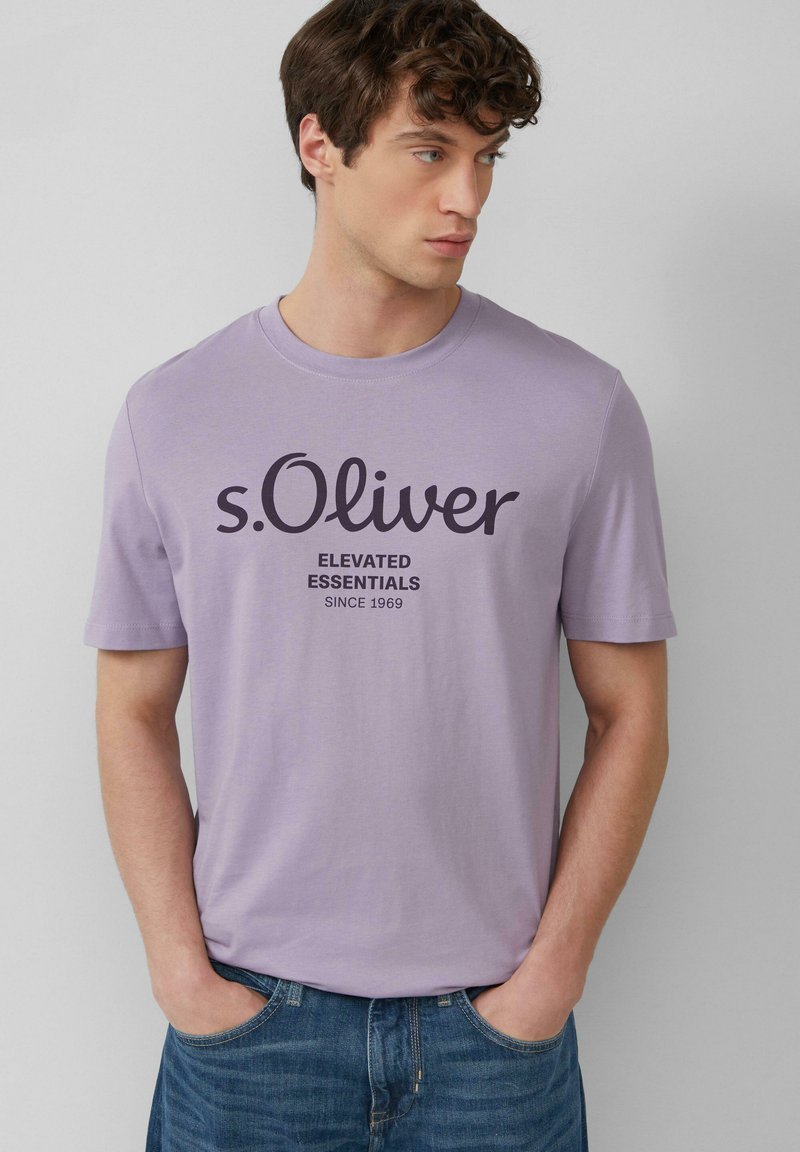 s.Oliver MIT LOGO - T-Shirt print - lavendel