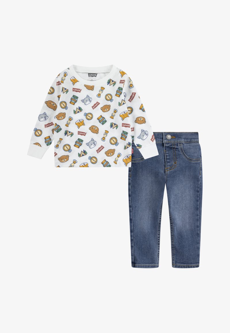 Levi's® HIKING TEE & PANT SET - Pikkade varrukatega topp - bright white