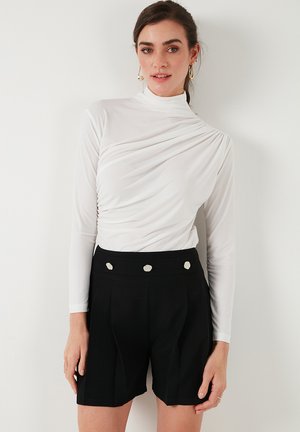 LELA SLIM FIT - Long sleeved top - ecru