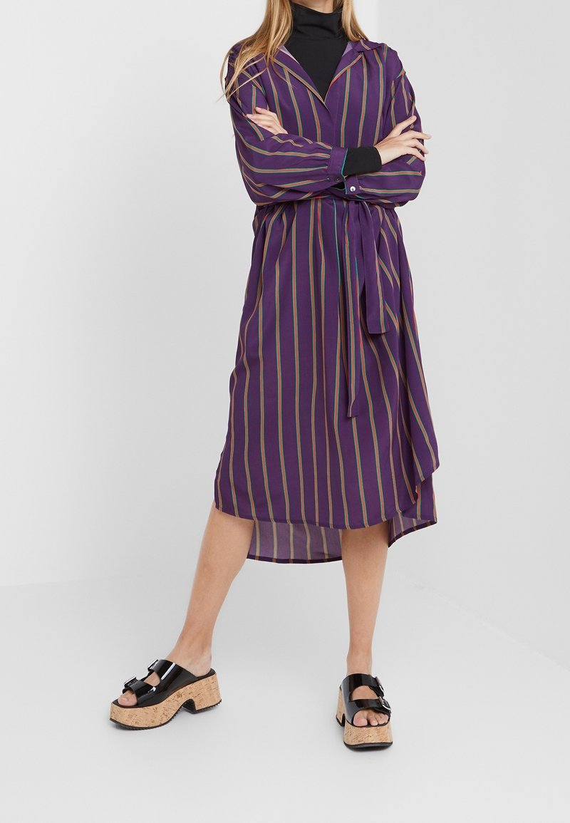 strapless open back dress Purple Striped Satin Tuxedo Vest – BlackTie.com