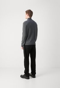 GANT HALF ZIP - Maglione - dark grey melange