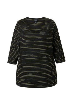 Ulla Popken, GLITZER-WELLEN  3/4-ARM - Langærmet T-shirt - black