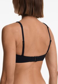 OYSHO PIQUÉ CROSSOVER HALTER - Zgornji del kopalk - black