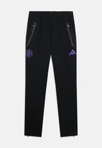 adidas Performance MANCHESTER UNITED COMPETITION TECH TRAVEL PANT UNISEX - Športne kratke hlače - black/purple rush
