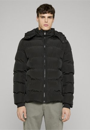 HOODED PUFFER JACKET  - Winterjas - black