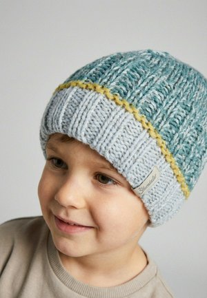 Sterntaler, STRICKMÜTZE IM FARBMIX, MIT RIPPENSTRICK BÜNDCHEN - Beanie - tiefseegrün