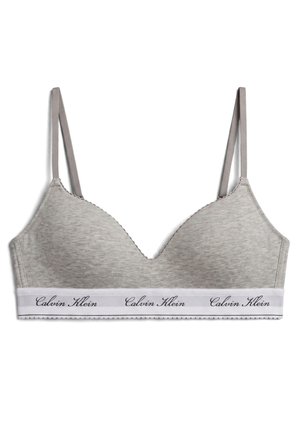 Calvin Klein Underwear, LIGHTLY LINED BRALETTE NEW SIGNATURE LOGO - Soutien-gorge triangle - grey heather