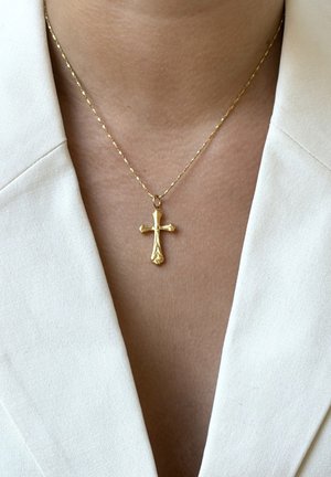 ByNouck, BIG CROSS - Halskette - g-plated