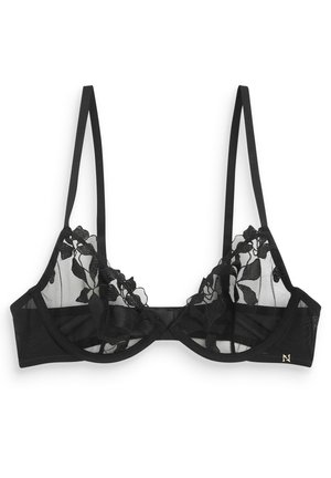 FLORAL EMBROIDERED  - Reggiseno con ferretto - black