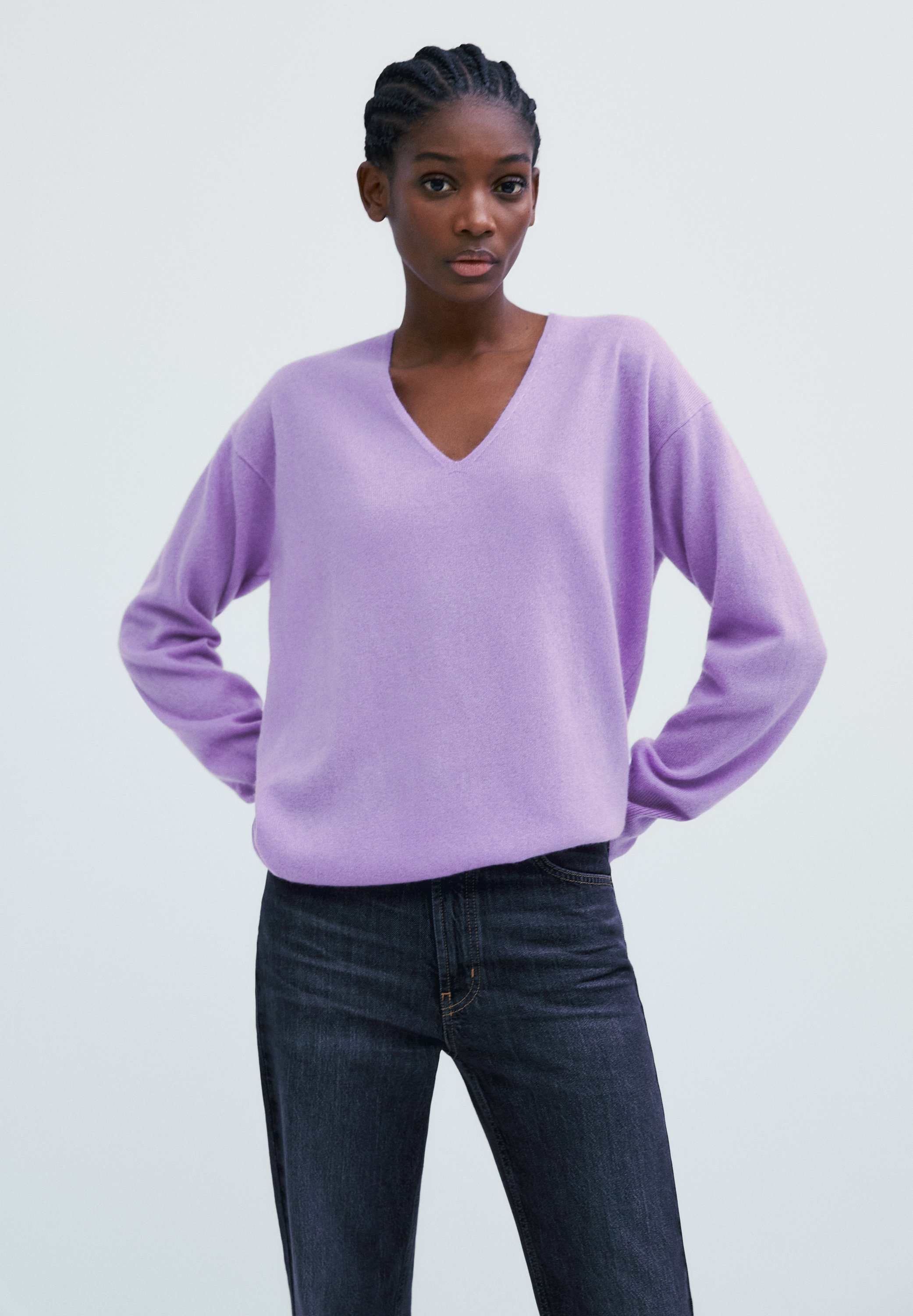 Massimo Dutti Jumper - dark purple 