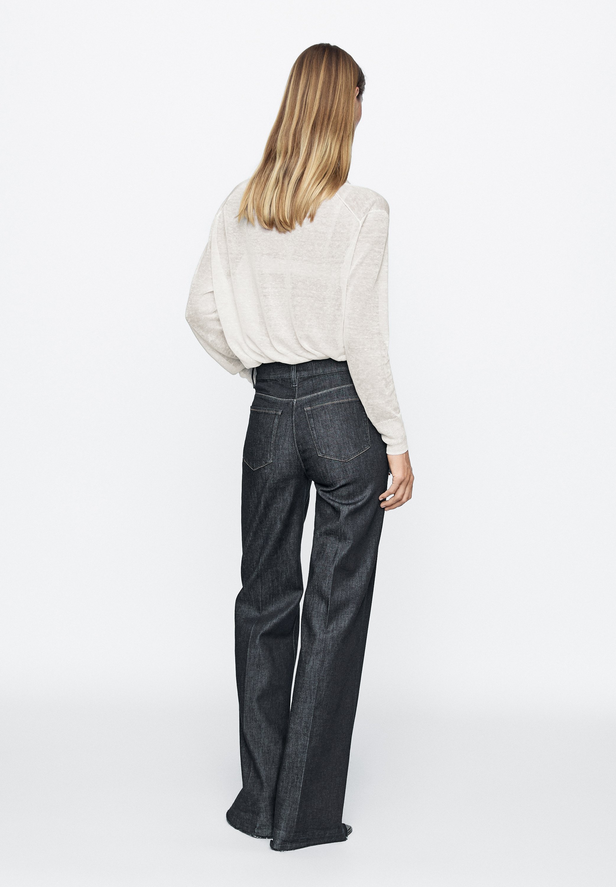 ◆Massimo Dutti◆ Flare jeans with tie detailing Massimo Dutti FLARE FIT WITH LACE-UP DETAIL - Flared Jeans