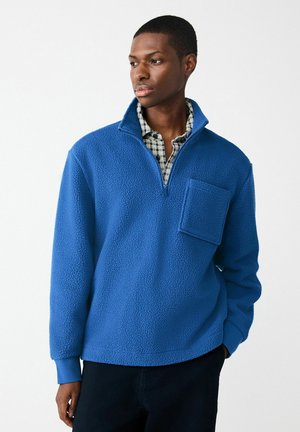 QUARTER ZIP FIT - Fleecepullover - blue
