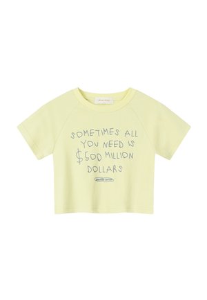 Another Cotton Lab, 500 CROP TOP - Μπλουζάκι με στάμπα - yellow