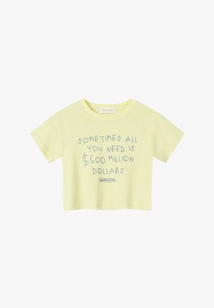 Another Cotton Lab, 500 CROP TOP - T-Shirt print - yellow