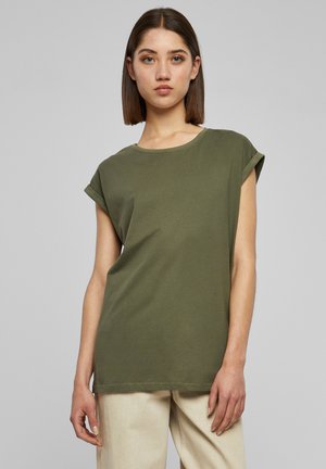 EXTENDED SHOULDER - Basic T-shirt - olive