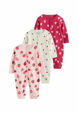 Next, REGULAR FIT - TWO WAY ZIP BABY SLEEPSUIT 3 PACK - Sleep suit - red ladybird