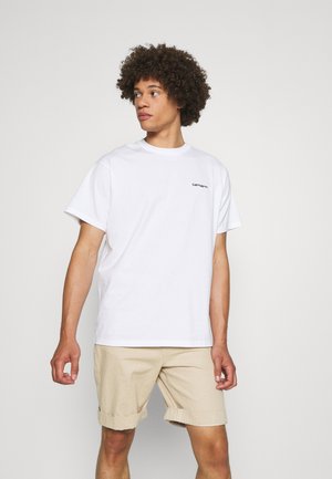 SCRIPT EMBROIDERY - T-shirt basique - white/black