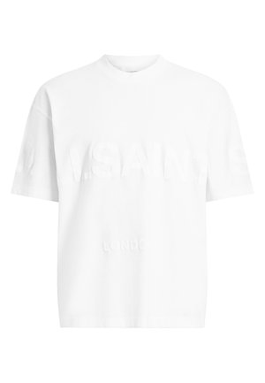 AllSaints BIGGY CREW - Print T-shirt - optic white