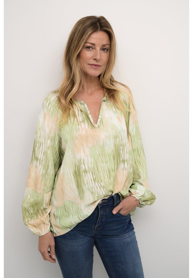 Cream - CASSIA - Blouse - green watercolor, Vergroten