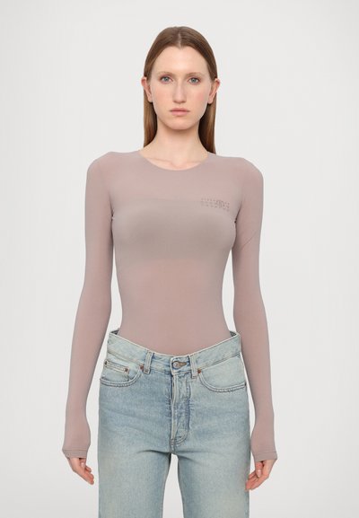 MM6 Maison Margiela BODY - Top s dlouhým rukávem - powder