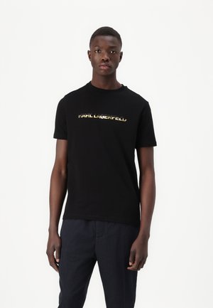 KARL LAGERFELD CREW NECK - T-shirt con stampa - black