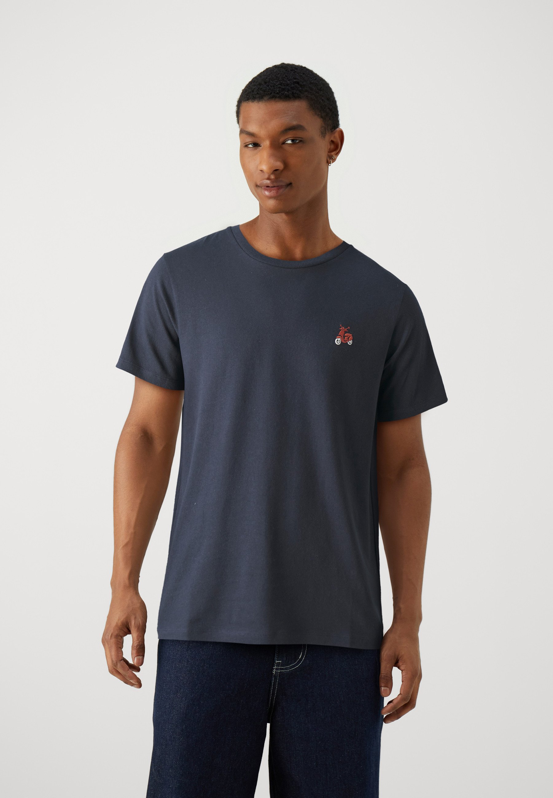Selected Homme SLHREG CLAUS TEE - T-Shirt print - dark navy 