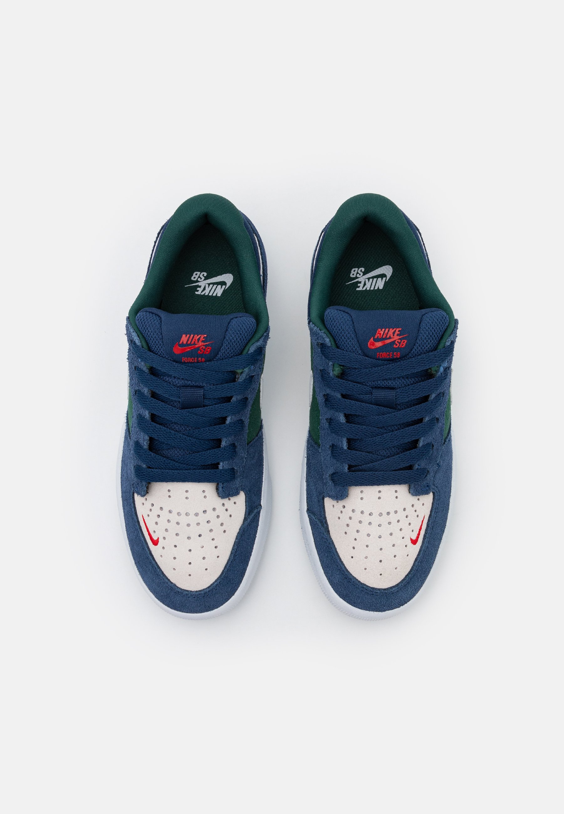 Nike SB FORCE 58 UNISEX - Zapatillas - navy/summit white/noble  green/white/university red/azul marino - Zalando.es