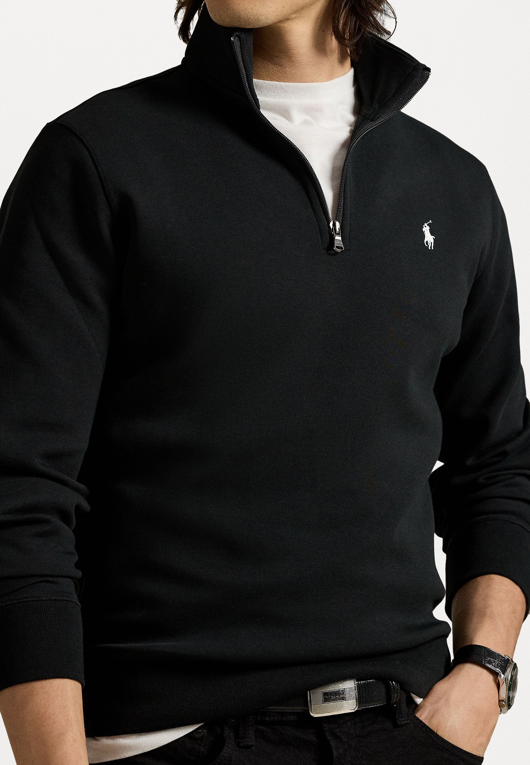 Polo Ralph Lauren DOUBLE-KNIT QUARTER-ZIP PULLOVER - Sweatshirt