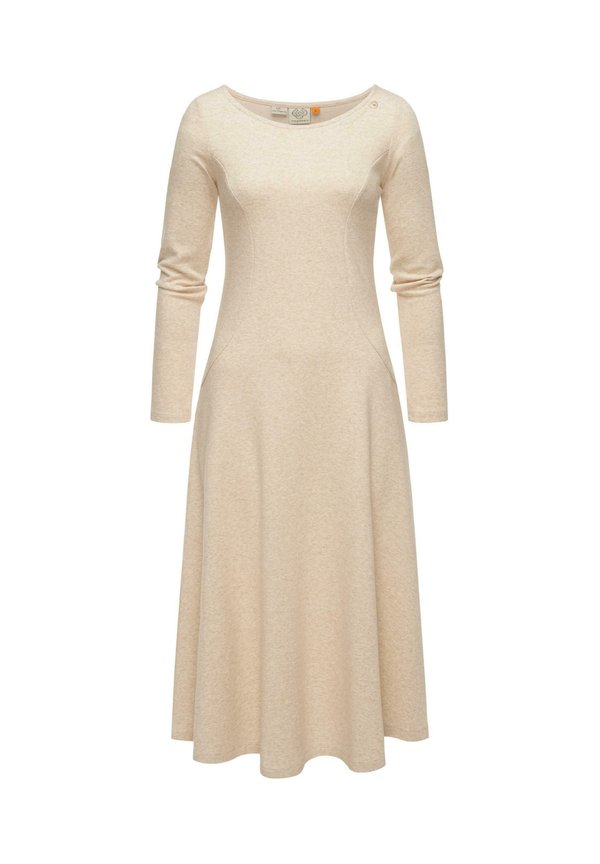 Jerseykleid - beige melange