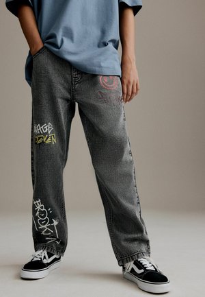 GRAFFITTI - REGULAR FIT - Ravne kavbojke - grey
