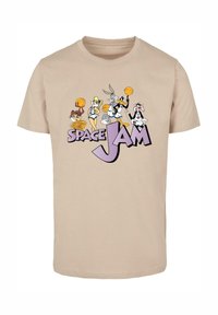Merchcode T-shirts med print - sand