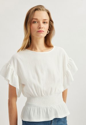 SHORT SLEEVE - Blouse - white