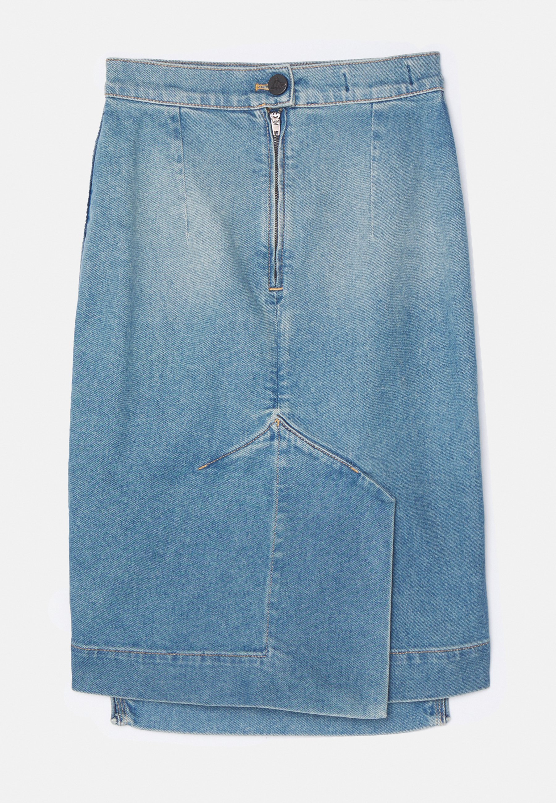 Vivienne Westwood MIDI SKIRT - Denim skirt - blue/blue denim