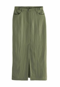 UTILITY  WITH CENTRE SLIT  - REGULAR FIT - Falda larga - khaki green