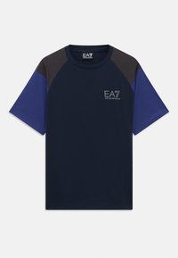 TRAIN ATHLETIC COLOUR BLOCK TEE - T-shirts med print - blue