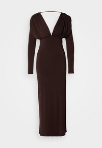 DRAPED BACK MAXI DRESS - Jerseykleid - chocolate plum