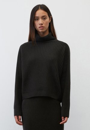 LONGSLEEVE TURTLE NECK - Jumper - black