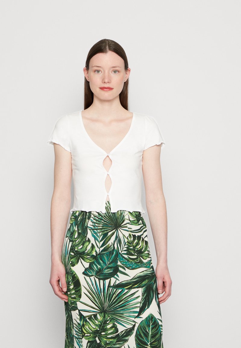 Monki Casaco de malha - white light