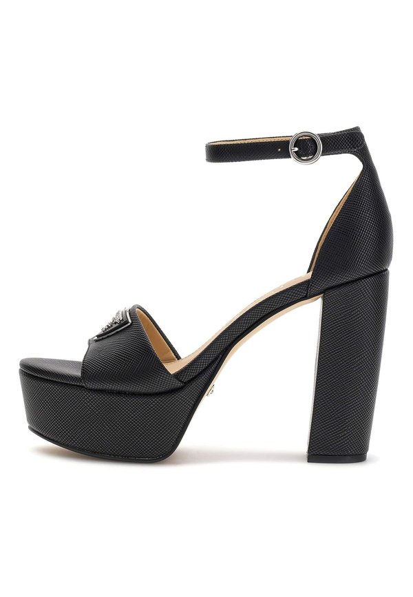 SETON LOGO - Plateausandalette - schwarz