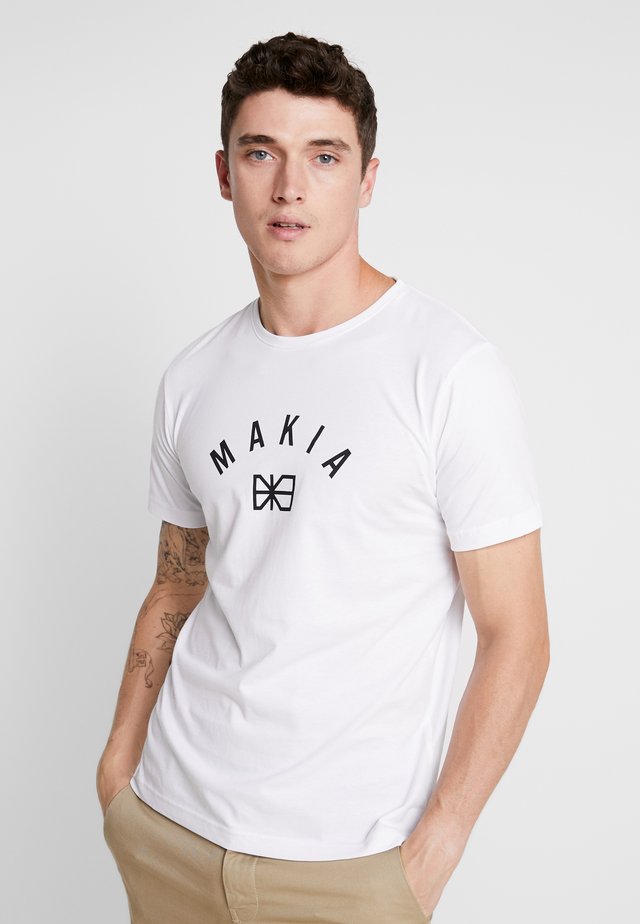 BRAND - Printtipaita - white