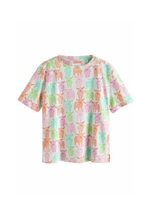 Next SHORT SLEEVE - REGULAR FIT  SET - Komplet pižame - ecru bright